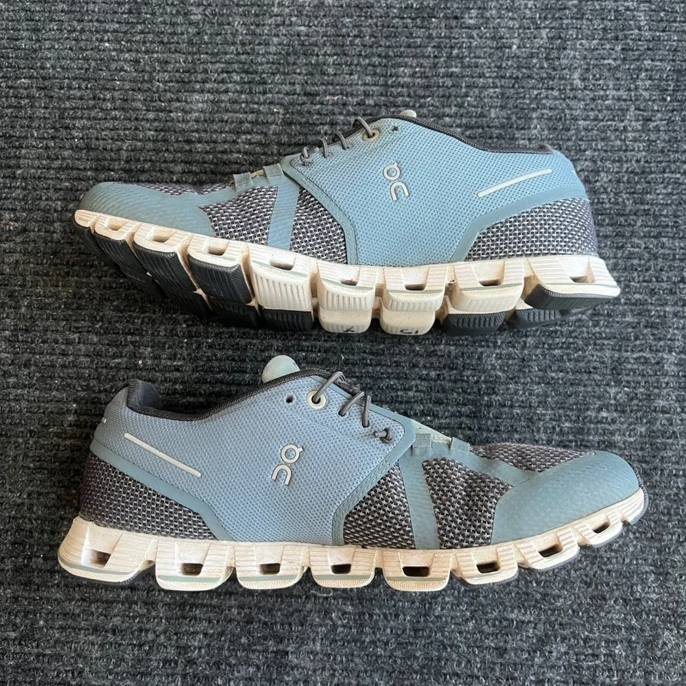 On Cloud Running Shoes Womens 9 Storm Blue Gray Good Speed Laces CloudTec Sole